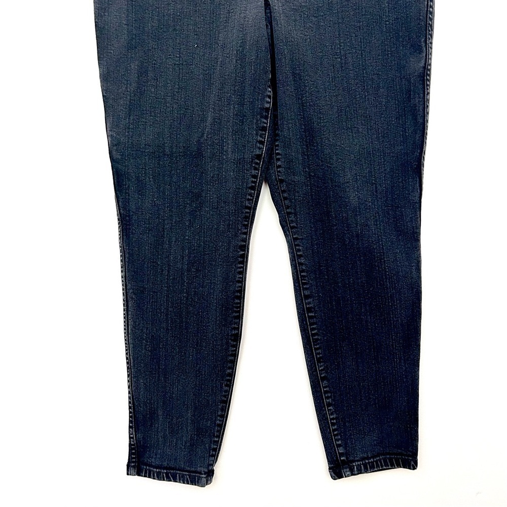 Spanx Denim Jeans Pants Black Wash Slim Tapered Ankle Shaping Technology Size 1X - Picture 3 of 12